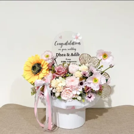 Bloom Box Akrilik Ucapan Wedding Kerinci